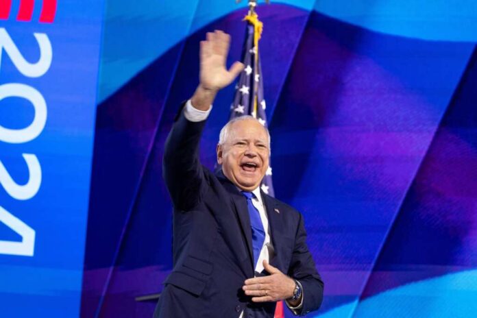 Chicago,,Illinois-,August,21,,2024:,Minnesota,Governor,Tim,Walz,At
