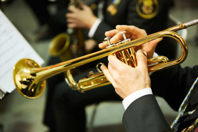 The,Trumpeter,Is,Playing,On,A,Silver,Trumpet.,Trumpet,Players