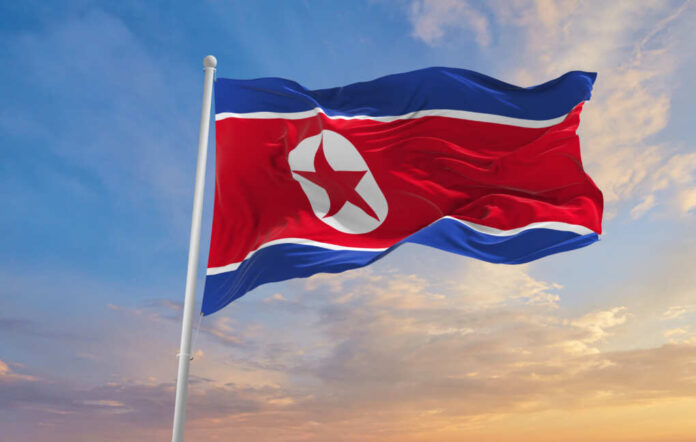 Large,North,Korea,Flag,Waving,In,The,Wind