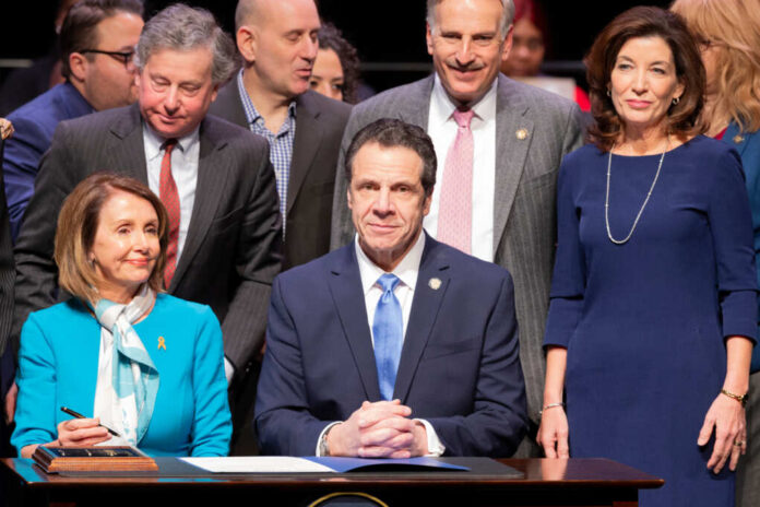 New,York,,Ny,-,February,25,,2019:,Andrew,Cuomo,Signs