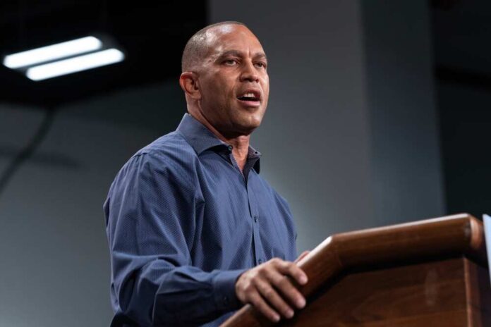 A speaker delivering a presentation at a podium