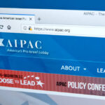 Screenshot of the AIPAC website displaying information about a policy conference