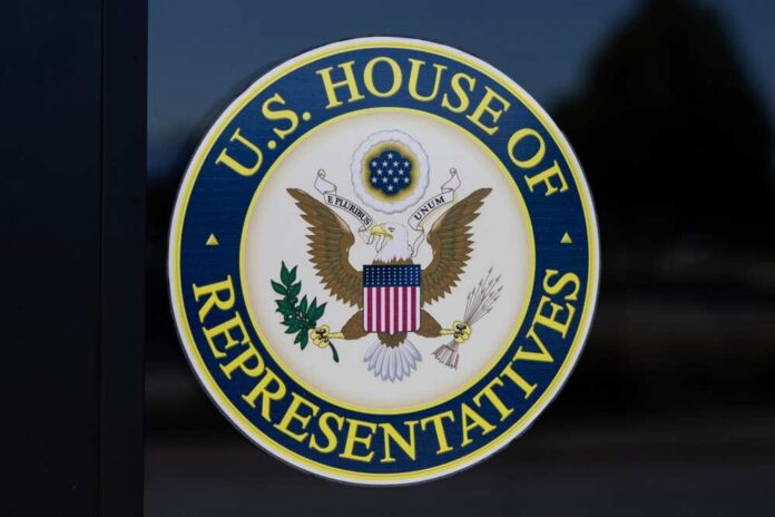 Seal of the U.S. House of Representatives featuring an eagle and national colors