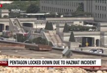 Lockdown at Pentagon in Washington D.C. due to hazardous materials incident
