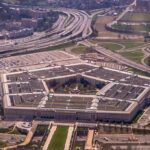 Pentagon Boss Accused Of Breaking Law The Pentagon building seen from above with surrounding highways and parking lots