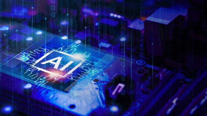 Ai,Concept,,Controlling,Technological,Tools,,Intelligent,Robots.,Development,Of,An Close-up of a circuit board with an AI symbol and digital effects