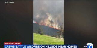 SoCal fire prompts evacuations as smoke billows over homes; video shows flames near golf course