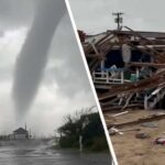 Shocking Twister Rakes Atlantic Beach Dangerous Tornadoes in Long Island & Delaware cause severe damages