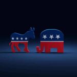 Razor-Thin Duel Sets Costly November Brawl Donkey and elephant symbols facing each other