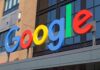 Google logo on office building facade