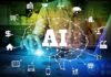 Surveillance Pricing Fleeces Shoppers AI network diagram over a person using a laptop
