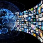 Cyberattacks Target Midwest Water Systems Digital globe with curved wall of multimedia screens