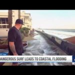 Coastline Collapse Disrupts Holiday Plans Big waves, high tide strip sand from Carlsbad Beach
