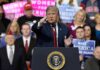 End-Of-America Pitch Reloaded By Trump politician speaking at a rally podium