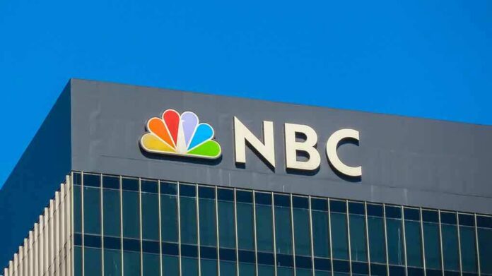 shutterstock_1211618743 NBC logo on a modern office building facade