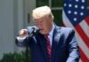 Rare Move Flips Spending Rules Donald Trump speaking at a podium and pointing during a speech