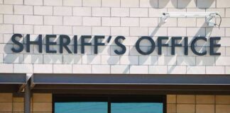 sheriff's office building exterior sign